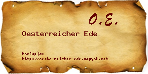 Oesterreicher Ede névjegykártya
